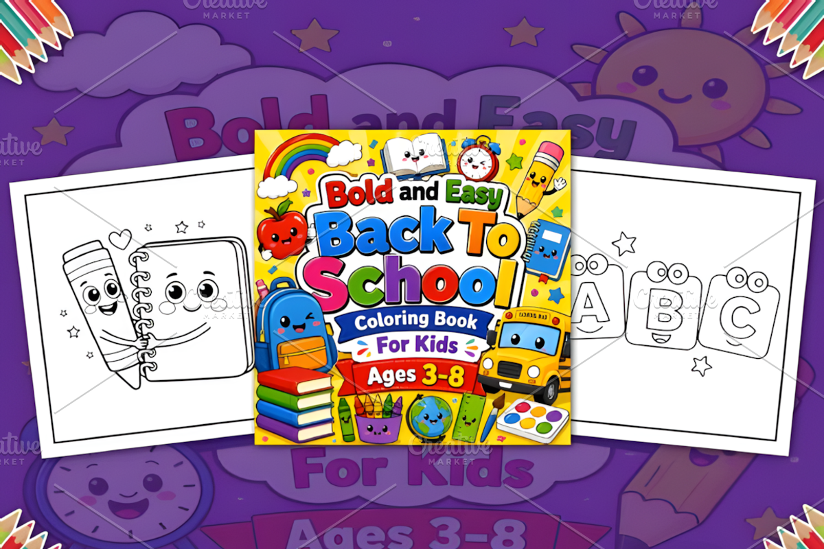 Bold Easy Back to School Coloring, an Education Illustration by Coco Bloom (Photo 3 of 5)