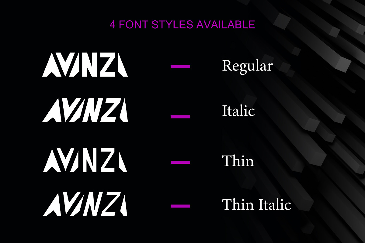 AVANZA Futuristic Display San, a Sans Serif Font by Inventype Studio (Photo 6 of 8)
