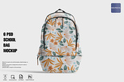 Backpack mockup, book bag mockup, a Packaging Mockup by GraphicVil (Thumbnail 1 of 9)