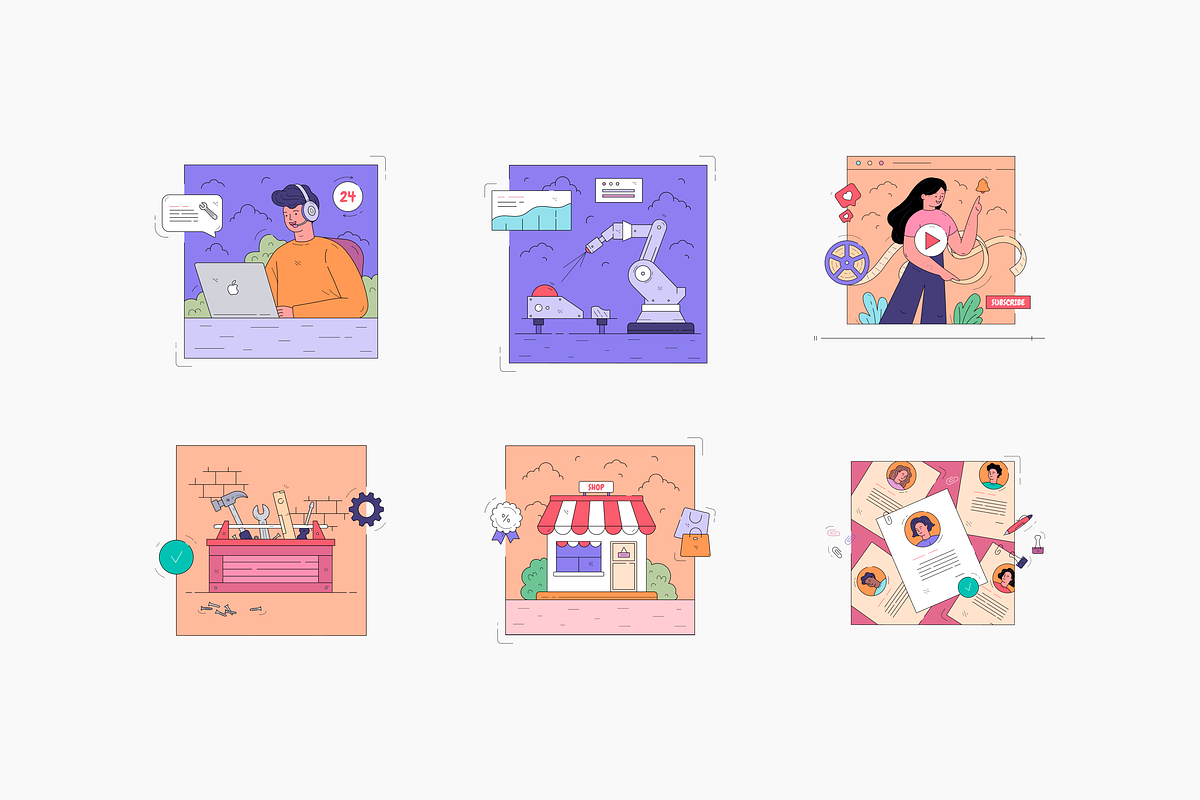 Bluurp! Illustration Kit, a Templates & Theme by ls-illustrations (Photo 6 of 7)
