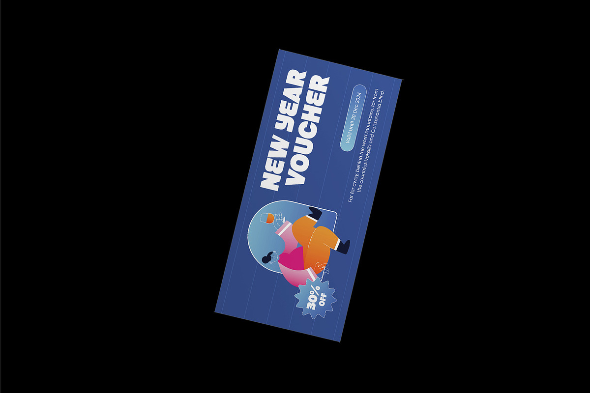 New Year Voucher, a Card Template by Neermana (Photo 2 of 4)