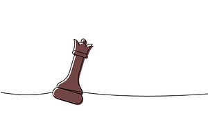 Linear colored outline of a brown, an Illustration by GraphiShop