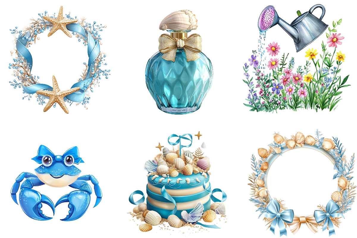 Coquettish Summer Blue Coastal, an Illustration by Designking (Photo 4 of 5)