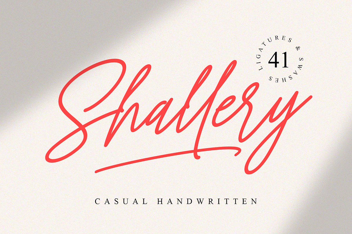 Shallery - Casual Handwritten, a Script Font by MJB Letters (Photo 1 of 16)
