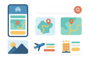 Mobile application interface showing, a Technology Illustration by ZinetroN