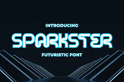 Sparkster - Futuristic Font, a Sans Serif Font by PutraCetol Studio (Thumbnail 1 of 11)