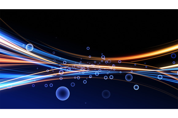 Glowing lines on dark background preview 5