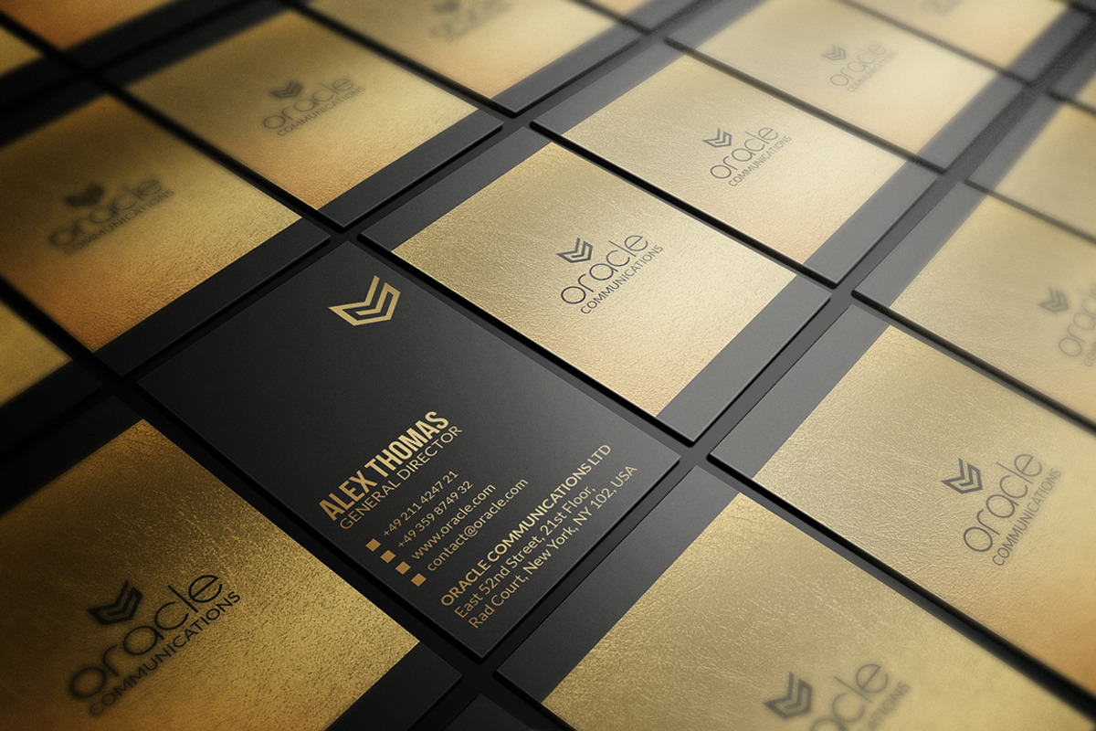 Premium Gold And Black Business Card, a Business Card Template by Marvel (Photo 3 of 5)