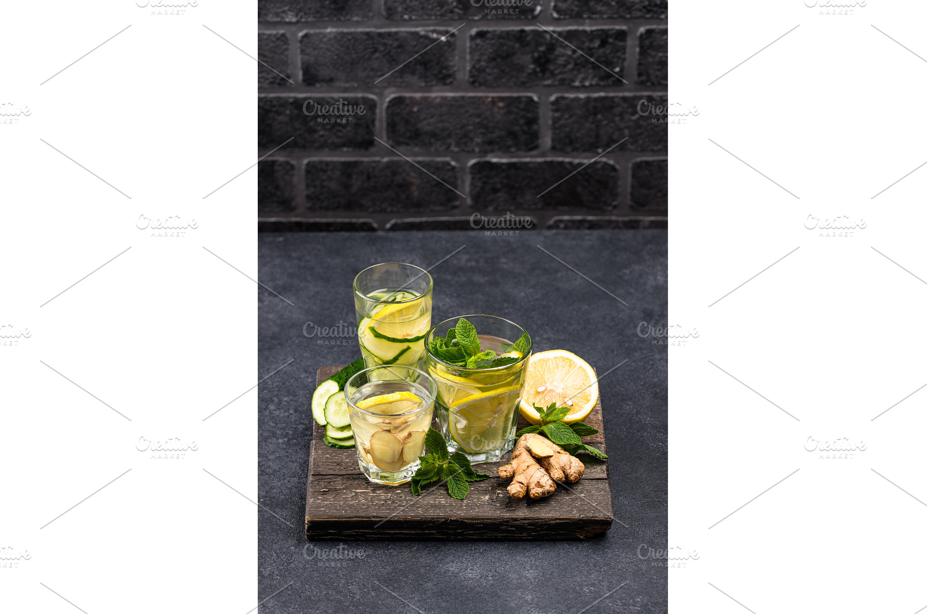Set of various healthy detox water, a Food & Drink Photo by Yulia Furman