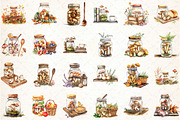 Mushrooms Jar Clipart, an Illustration by DreamCafeArt (Thumbnail 3 of 5)