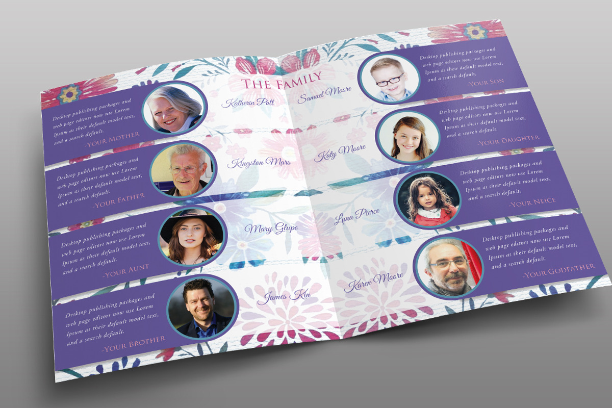 Floral Funeral Program, a Brochure Template by Royallove (Photo 4 of 5)