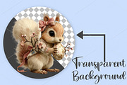 Whimsical Easter Squirrel Clipart, a Seasonal Illustration by Canvas Craft (Thumbnail 2 of 7)