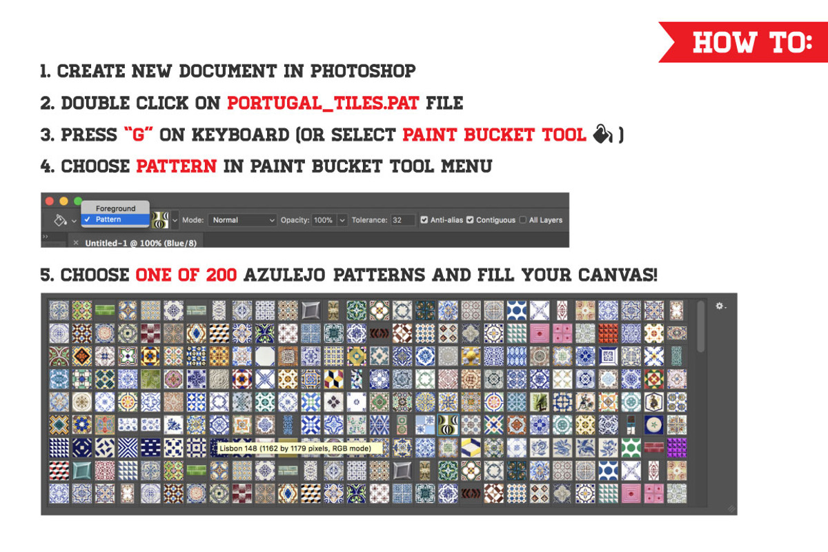 200 Seamless Portugal Azulejo Tiles preview 3