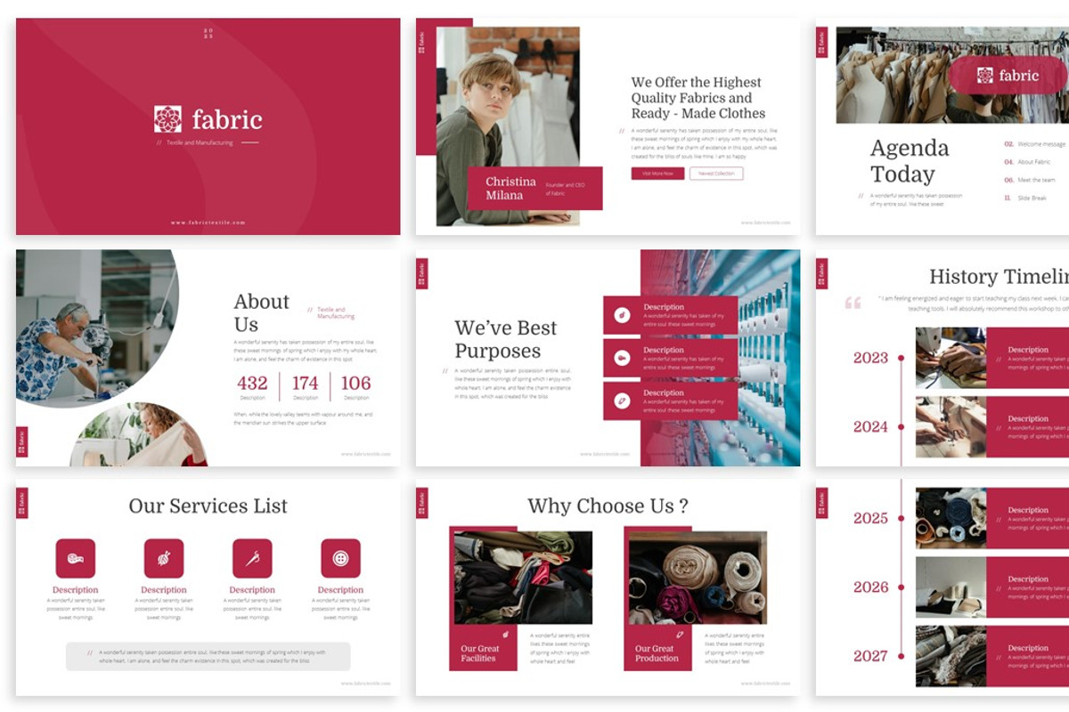 Fabric - Manufacture Keynote, a Presentation Template by SlideFactory (Photo 2 of 4)