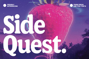 Sidequest: A Friendly Round Serif, a Font by Press & Pen