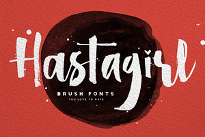 Hastagirl Chic brush watercolor font, a Font by Konstantine Studio