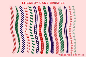 Candy Cane Procreate Brush Set