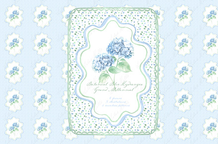 Grand millennial Botanical Hydrangea, a Graphic by LABFcreations