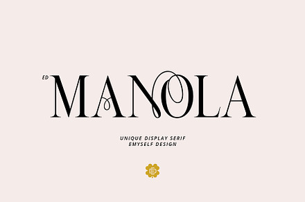 ED Manola - Unique Serif, a Serif Font by Emyself Design