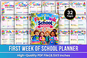 First Week of School Planner, a Stationery Template by Mustafiz (Thumbnail 1 of 3)
