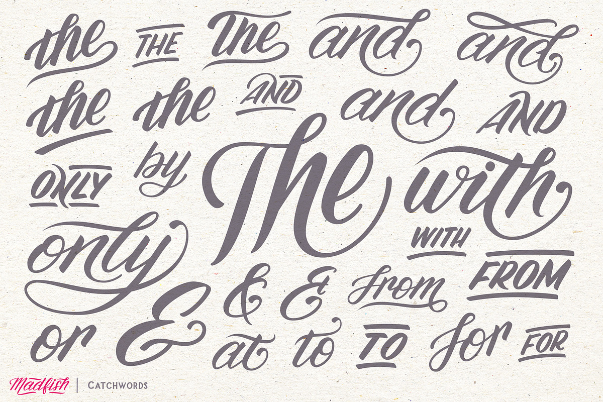 Madfish Font Family ++ EXTRAS, a Script Font by Ayca Atalay (Photo 9 of 15)