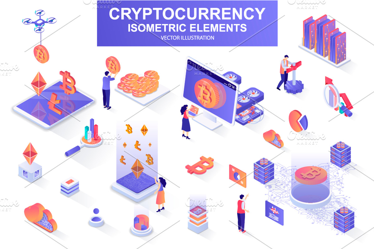 Mega Bundle Isometric Elements, an Illustration by alexdndz (Photo 8 of 27)