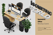Isometric Office Scene Mock-up, an iPhone Mockup by IsometricWorld (Thumbnail 1 of 7)