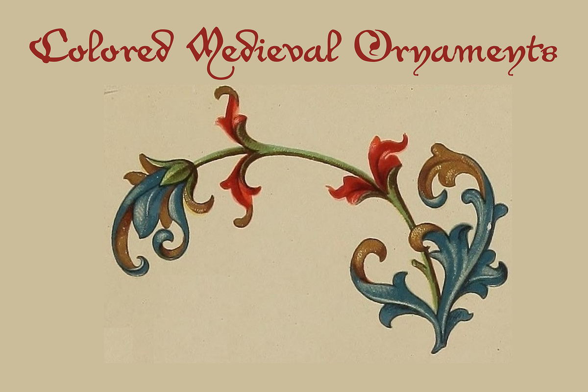 Colored Medieval Ornaments, an Object Graphic by Intellecta Design (Photo 9 of 12)