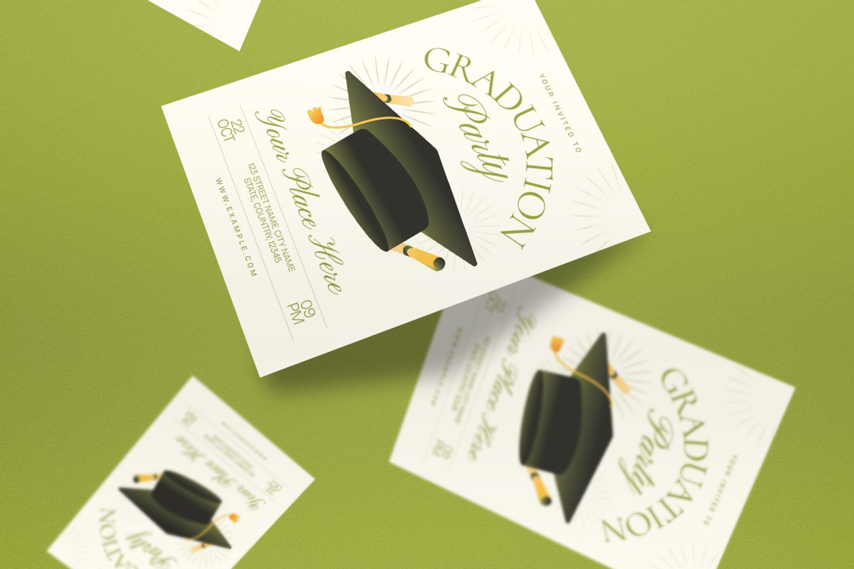 Graduation Party Invitation, an Invitation Template by graphicook (Photo 2 of 3)