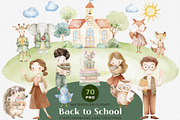 Back to School Clipart Bundle, an Education Illustration by OKArtHub (Thumbnail 1 of 7)