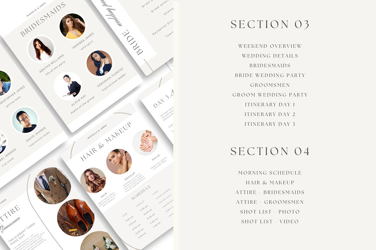 CANVA Wedding Weekend Itinerary, a Magazine Template by Jay Luxe Creative (Photo 4 of 6)