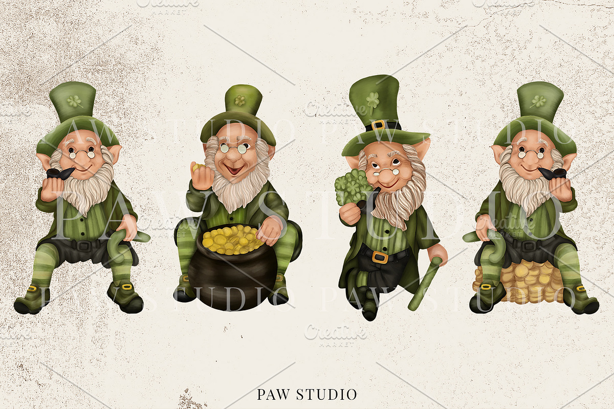 St Patrick's Day Clipart Leprechaun, an Illustration by PawGraphic (Photo 2 of 10)