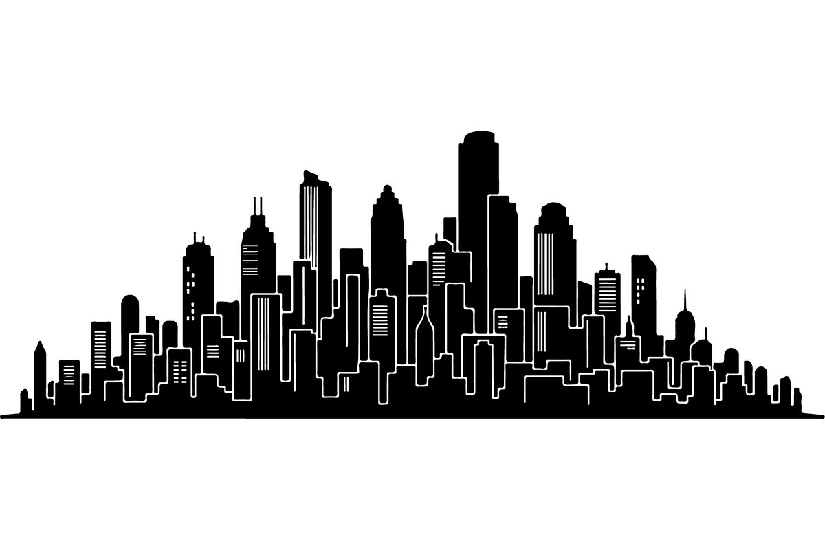 Modern City Skyline Silhouette, an Object Graphic by Creativeshirt (Photo 7 of 20)
