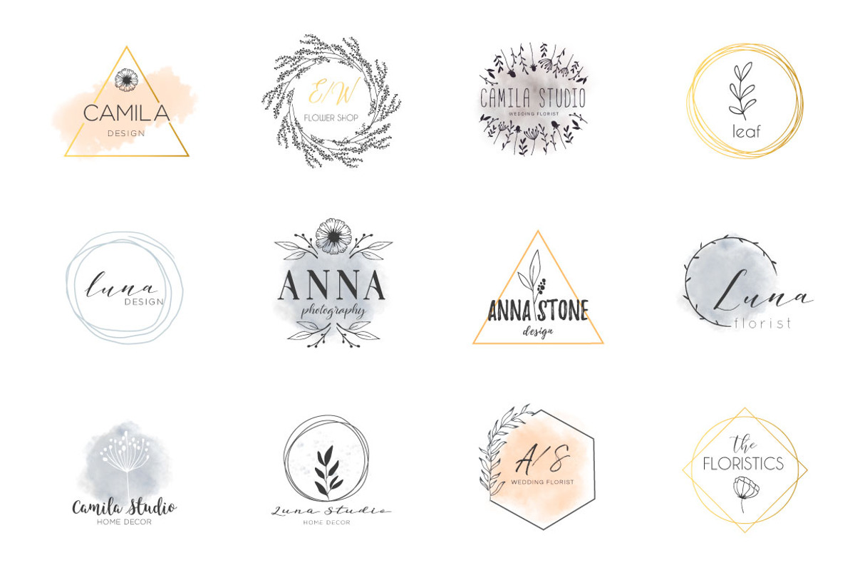 SALE!  Floral Scent LOGO CREATOR, a Branding & Logo Template by Katya_lu (Photo 6 of 11)