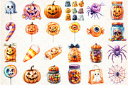 Halloween Candy Clipart, an Illustration by Libby Wishes (Thumbnail 2 of 7)