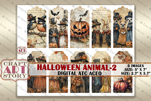 Halloween Animals-2 Picture Collage