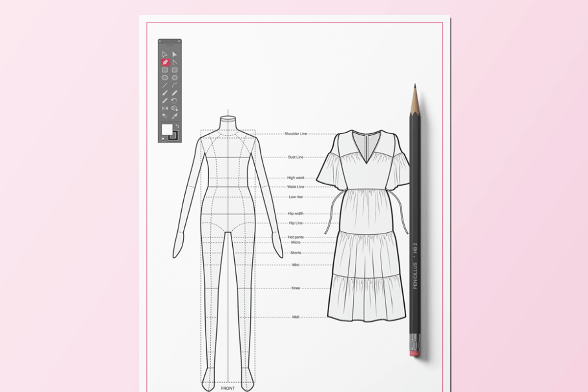 Body Template for Fashion Design A4, an Illustration by HYDNSTUDIO (Photo 4 of 9)