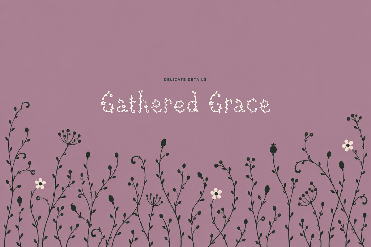 FolkFlora Botanical Display Font, a Sans Serif Font by Graphic Spirit (Photo 6 of 8)