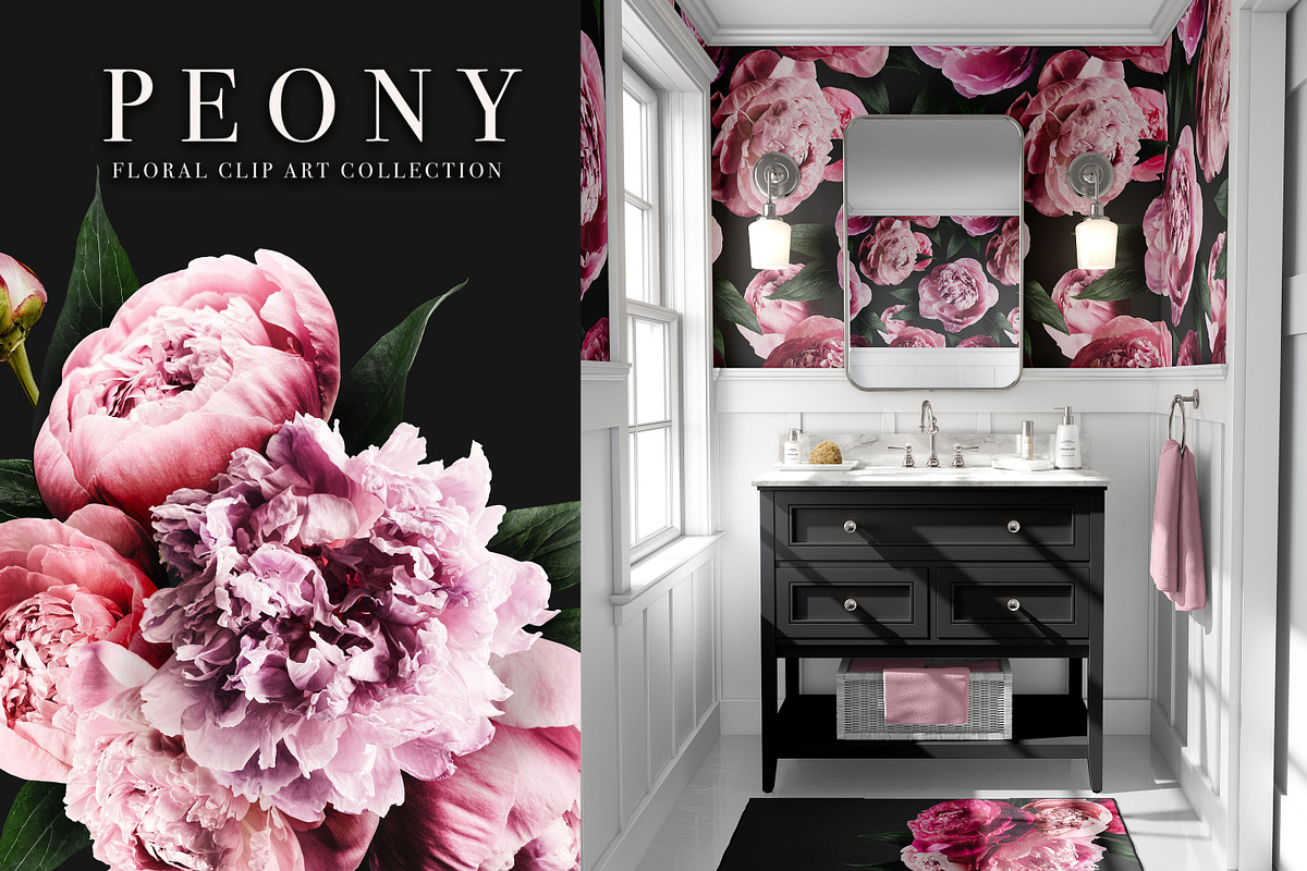 Peony Floral Clip Art, an Object Graphic by Eclectic Anthology (Photo 10 of 17)