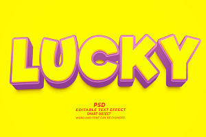 Lucky PSD 3D Editable Text Effect