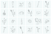 Hygiene Elements, an Outline Icon by Anna (Thumbnail 3 of 3)