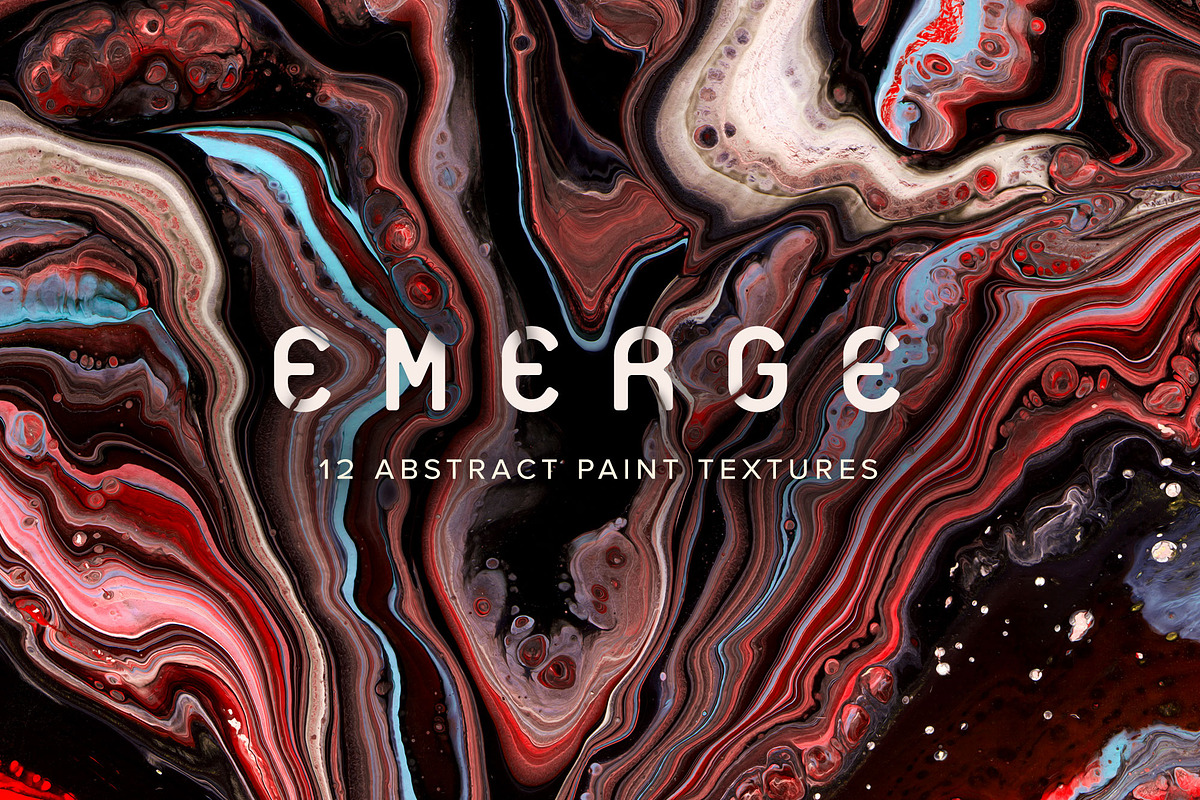 Emerge: 12 Abstract Paint Textures, a Texture Graphic by Chroma Supply (Photo 1 of 13)