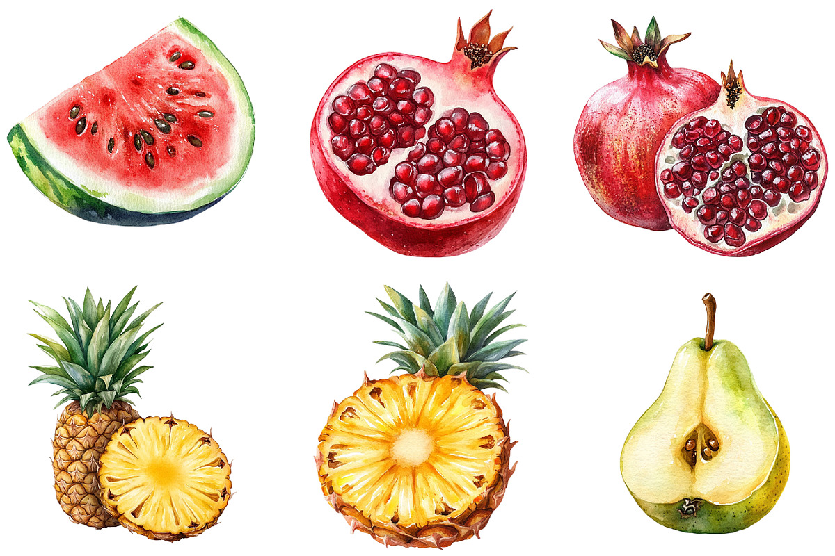 Fresh Summer Fruit PNG Bundle, an Illustration by Pixels.Craft (Photo 7 of 10)