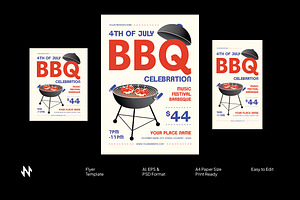 Modern 4th of July Flyer, a Flyer Template by Neermana