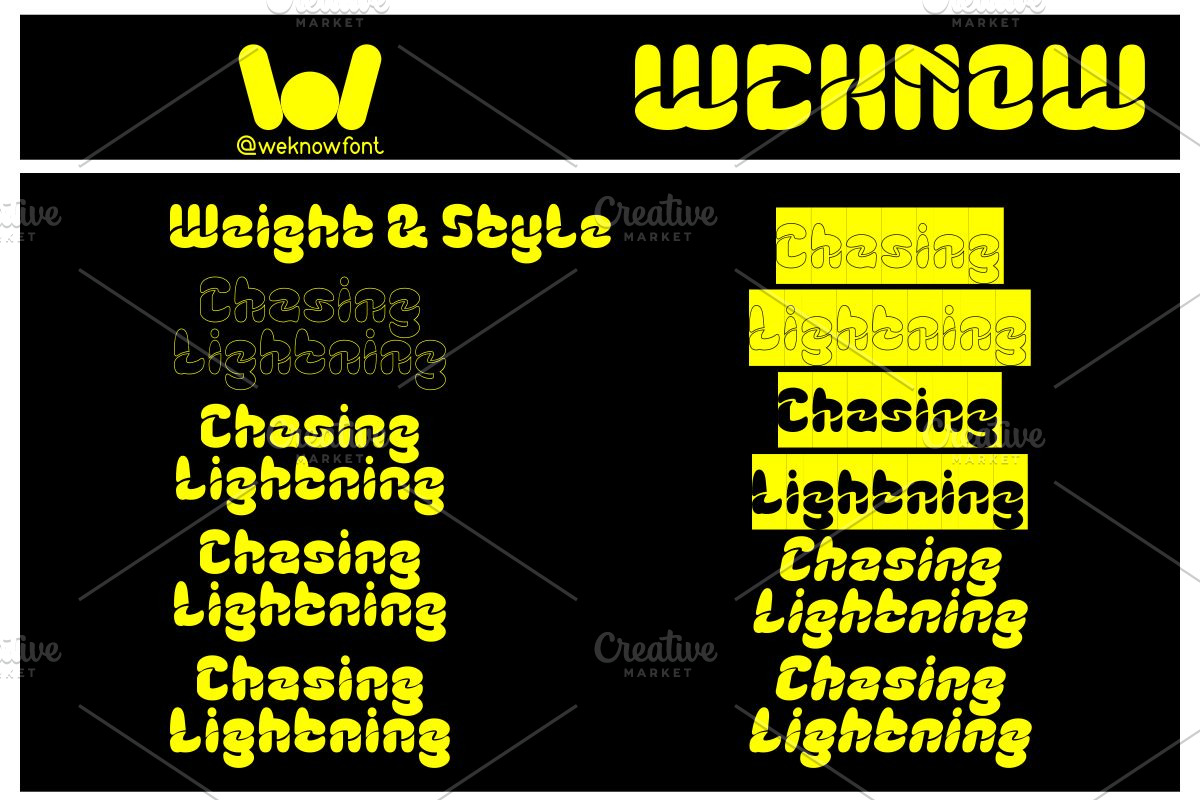 Chasing Lightning font, a Font by weknow (Photo 6 of 8)