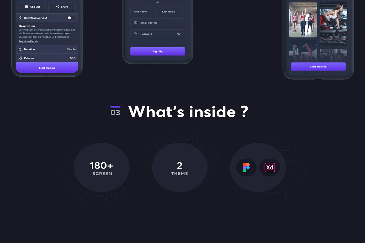 Zestra Fitness UI Kit, an UI Kit Template by Lumina_ui_ux202 (Photo 3 of 6)