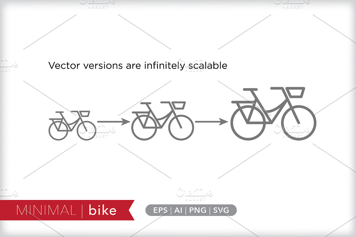 Minimal bike icons, an Outline Icon by Picture Window (Photo 4 of 5)