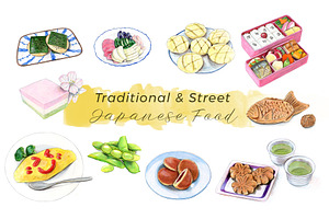 10 Traditional Japanese Dishes Set