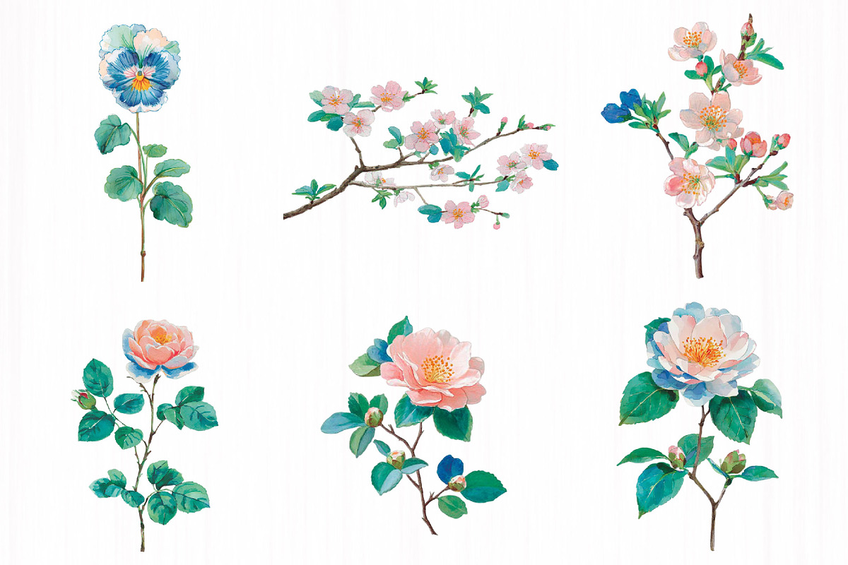Blush Garden Romance Clipart Set, an Illustration by DreamCafeArt (Photo 2 of 10)
