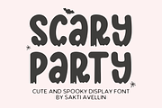 Scary Party - Spooky Display Font, a Handwritten Font by SaktiAvellin (Thumbnail 1 of 8)